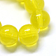 Baking Painted Transparent Glass Round Bead Strands DGLA-Q022-6mm-08-2