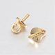 Real Gold Plating Brass Cup Pearl Bail Pin Charms KK-L147-209-NR-2
