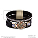 Fashion Zinc Alloy Leather Cord Bracelets BJEW-BB26698-2-3