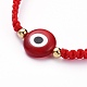Bracelets de perles de nylon tressés réglables BJEW-JB05293-04-3
