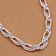 Popular Silver Plated Brass Wheat Chain Necklaces For Men NJEW-BB12747-2