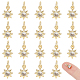 Dicosmétique 20 pièces breloques soleil en laiton micro pavé pendentifs en zircone cubique soleil doré avec anneau de saut breloques pendentifs en strass pour bricolage boucle d'oreille collier bracelet fabrication de bijoux KK-DC0001-88-1