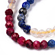 Naturelles et synthétiques mélangées perles de pierres précieuses brins G-D080-A01-03-16-3