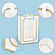 長方形の紙袋  リボンハンドルと窓付き  ギフトバッグやショッピングバッグ用  大理石模様  ホワイト  20x16x30cm CARB-WH00012-02B-6