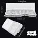 GORGECRAFT 2PCS 228mm Wide Lolita Lace Cuffs Steampunk Wrist Cuff Lace Women's Novelty Gloves Prom Gloves for Women Driving Wedding Party Dress (White) AJEW-WH0248-44A-2