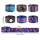 SUPERFINDINGS 12 Yards 6 Patterns Ethnic Style Double-Sided Polyester Ribbon OCOR-FH0001-16-2