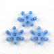 Snowflake Spray Painted Fluorescent Acrylic Beads MACR-R554-26-2