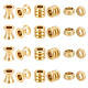 Unicraftale 30 pz 3 stili europei perline colonna in acciaio inossidabile perline 4~5mm grande foro perline distanziatore perline di metallo dorato per fai da te collana braccialetto creazione di gioielli STAS-UN0039-78-1
