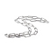 201 collar de cadena con clip de acero inoxidable para hombres y mujeres NJEW-I122-06P-1