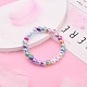 Bracelets de perles extensibles rondes en acrylique imitation perle BJEW-JB05717-4