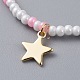 Bracelets extensibles pour enfants en perles de verre BJEW-JB04823-02-2