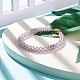 Bracelet en perles de rocaille de verre avec fermoirs magnétiques en laiton BJEW-JB07801-02-2