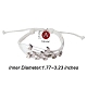 Multi String Cord Bracelet with Initial Letter A Charm BJEW-SW00042-04-5