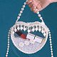 Gorgecraft acrylique sac tissage conseil 2 pièces coeur forme clair avant arrière panier fond pour bricolage tricot crochet sac à main sac à main sac d'été DIY-WH0166-45-7