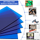 透明アクリル板  長方形  クラフト額縁展示プロジェクト用  ブルー  180x120x3mm FIND-WH0152-142B-4