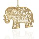 Сплав струи горный хрусталь Ожерелье слона большие кулоны PALLOY-J203-05G-2