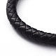 Bracelets unisexes de cordon en cuir tressé BJEW-JB04942-01-2