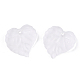 Transparent Frosted Acrylic Leaf Charms FACR-ZX003-01F-4