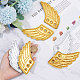 GORGECRAFT 2 Colors Shoe Wings Shiny Charms Attractive Angel Decorations Accessory for Daily Sports Style Collocation Fashion Roller Skate High Top Shoes Canvas Sneaker Decor Supplies DIY-GF0007-11-3