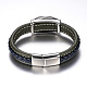 Men's Braided Leather Cord Bracelets BJEW-H559-04-4