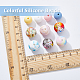 HOBBIESAY 10 Style Food Grade Eco-Friendly Silicone Beads SIL-HY0001-18-3
