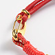 Imitation cuir bracelets de corde à la main BJEW-M148-03-2