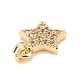 Brass Micro Pave Cubic Zirconia Charms KK-A161-23G-3