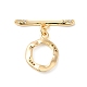 Brass Micro Pave Clear Cubic Zirconia Toggle Clasps KK-P234-81G-4