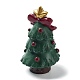 クリスマス動物樹脂彫刻飾り  ホームデスクトップの装飾用  クリスマスツリー  35x37x63mm RESI-K025-01K-2