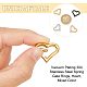 UNICRAFTALE 4pcs 4 Colors Sweet Heart Shape Spring Gate Rings 20x17mm 304 Stainless Steel Snap Clasps Vacuum Plating for Jewelry Making Bangle Keychain Handbag Shoulder Bags Decor STAS-UN0042-17-3