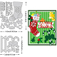 炭素鋼カッティングダイステンシル  DIYスクラップブッキング用  フォトアルバム  装飾的なエンボス加工  紙カード  マットプラチナカラー  クリスマスの靴下の模様  8.2~13.4x9.1~10.9x0.08cm  2個/セット DIY-WH0309-421-2