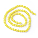 Yellow Imitation Jade Glass Faceted Rondelle Bead Strands X-GLAA-F001-3x2mm-11-3