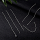 Unicraftale 10m Edelstahl Bordsteinketten gelötete Bordsteinketten mit 100 Stück Biegeringen und 30 Stück Hummerkrallenverschlüssen Halskette Kette für die Herstellung von Halsketten Armbändern STAS-UN0002-93B-5