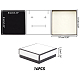 Nbeads紙箱  スナップカバー  スポンジマット付き  アクセサリー箱  正方形  ホワイト  9.1x9.1x3.2cm CON-NB0001-65C-5