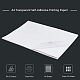 BENECREAT 14 Sheets A4 Transparent Glossy Stencil Sheets Waterproof Glossy Self Adhesive PVC Film Label Sticker for Laser Printer Office Supplies AJEW-BC0005-66-4