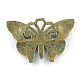 Papillon pendentifs en alliage de zinc X-PALLOY-Q309-04-FF-2