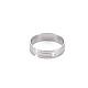真鍮製の調整可能な指輪のセッティング  ループリングベース  カン付き  ニッケルフリー  プラチナメッキ  usサイズ6 3/4(17.1mm) KK-N232-289P-2