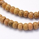 Chapelets de perles en pierre en bois naturel G-G697-H03-3