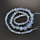 Brins de perles graduées opale ronde facettée G-E302-023-2