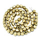 Electroplate Non-magnetic Synthetic Hematite Beads Strands G-S352-68B-01-2