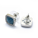 Natural Gemstone Stud Earrings EJEW-O093-04P-3