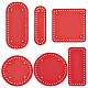 Pandahall elite 6 stücke 6 stil flache runde pu-leder strickhäkeln taschen nagelboden formpad DIY-PH0021-06B-1