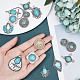 SUNNYCLUE 1 Box 16Pcs 8 Styles Large Turquoise Charms Gemstone Charms Vintage Style Synthetic Turquoise Stone Retro Alloy Fish Teardrop Square Big Charms for Jewelry Making Charm DIY Craft Supplies FIND-SC0003-47-3