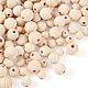 300pcs 6 styles de perles en bois de fil naturel WOOD-TA0001-63-3