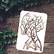 FINGERINSPIRE 2PCS Tree of Life Stencil 29.7x21cm Man Woman Painting Stencil Branch Bird Craft Stencils Human Shape Tree Stencil Template for Painting on Wood Wall Fabric Home Decor DIY-WH0172-917-3