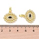Real 18K Gold Plated Brass Micro Pave Cubic Zirconia Pendants KK-L209-038G-02-3