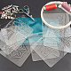Plantilla de silueta de pintura hueca de plástico acrílico DIY-WH0204-79-4