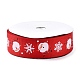 20 Yards Christmas Santa Claus Printed Polyester Grosgrain Ribbons OCOR-K005-01A-2
