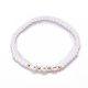 Verre à facettes perles bracelets extensibles BJEW-JB05486-02-1