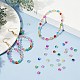 Kit per la creazione di braccialetti elasticizzati con perle di vetro craquelé dipinte da forno fai da te DIY-PH0004-54C-8